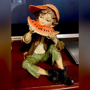Vintage Giuseppe Armani figurine Boy Eating Watermelon